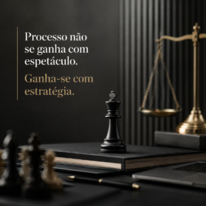 Processo não se ganha com espetáculo. Ganha-se com estratégia.
